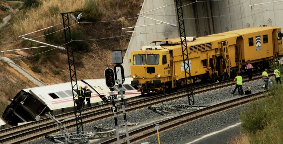 Accidente de tren en Santiago de Compostela